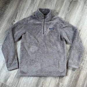 Patagonia Los Gatos 1/4 Zip Pullover Size M Womens Gray Fuzzy Fleece